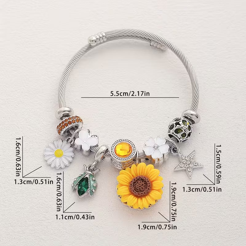 Sunflower Charming Bracelet