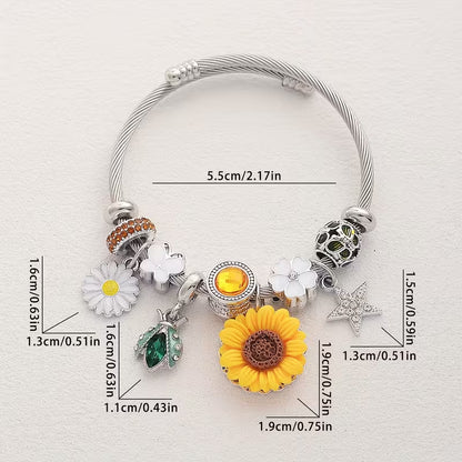 Sunflower Charming Bracelet