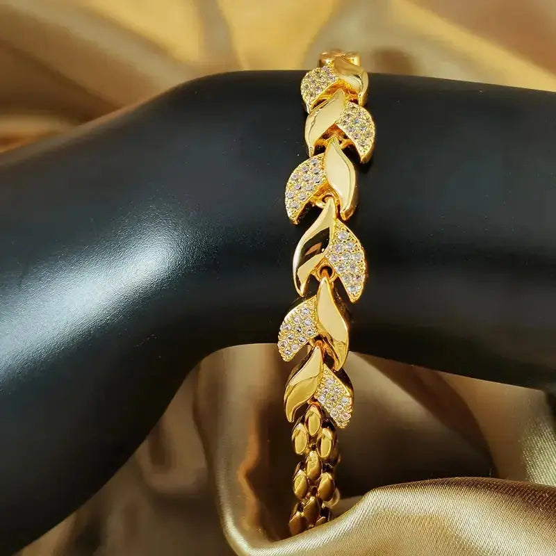 Leaf Zirconia Bracelet