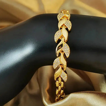 Leaf Zirconia Bracelet