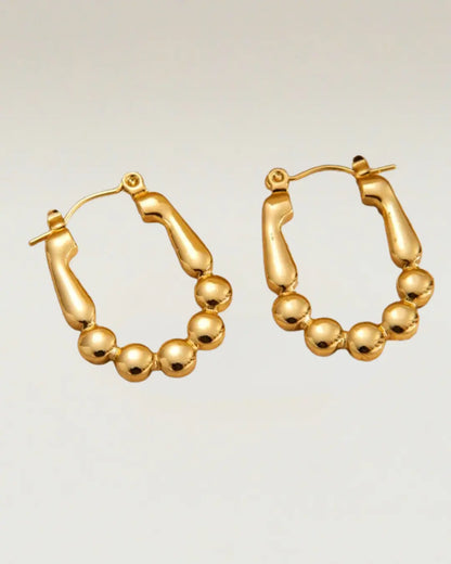 Sphere Golden Hoops