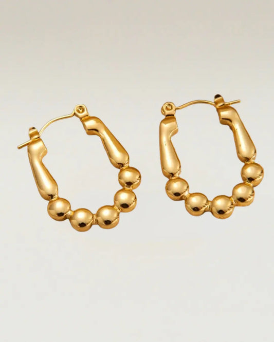 Sphere Golden Hoops