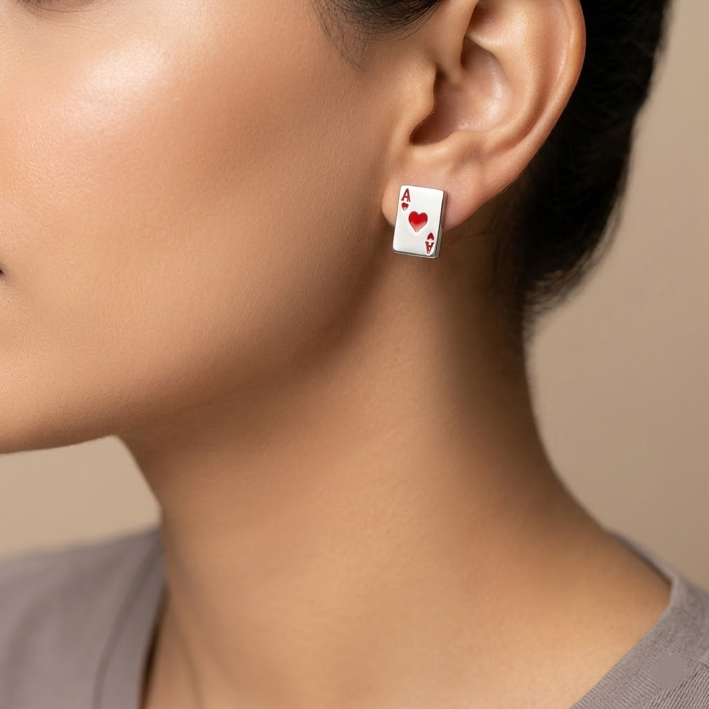 Card Titanium Earrings