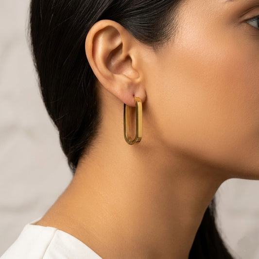 U Shape Hoop Earrings