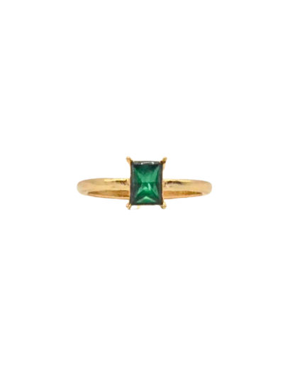 Emerald Solitaire Promise Ring