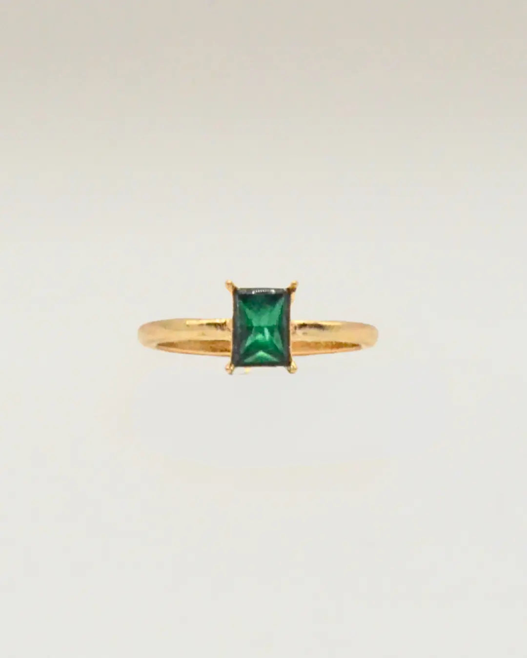 Emerald Solitaire Promise Ring
