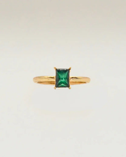 Emerald Solitaire Promise Ring