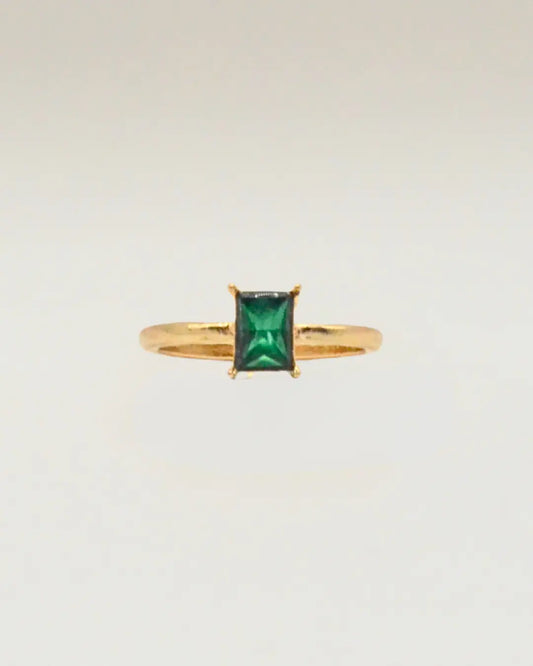 Emerald Solitaire Promise Ring