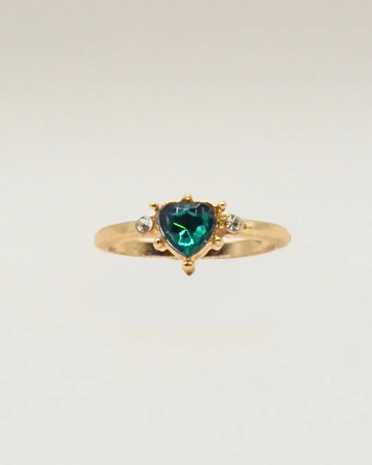 Emerald Heart Ring