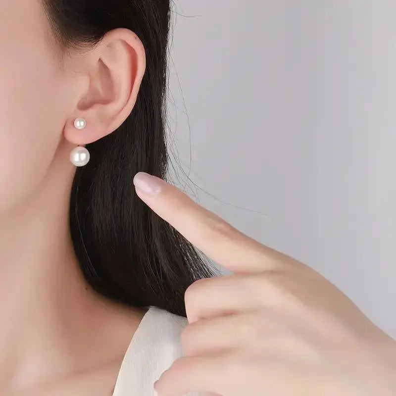 Double Pearl Earrings