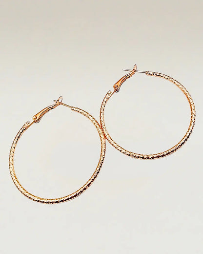 Textured Golden Hoop