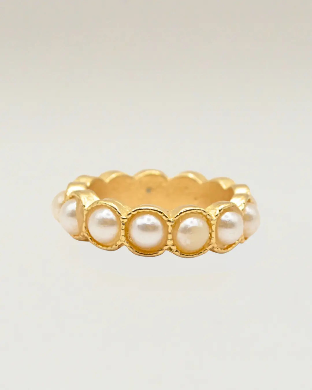 Small Beaded Pearl Rings