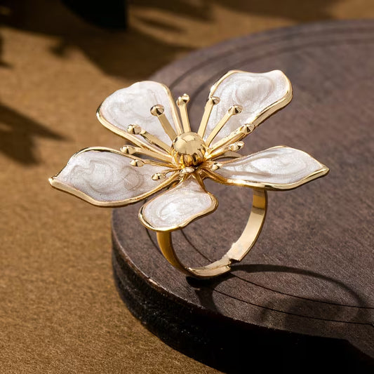 Floral Geometric Ring