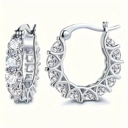 Zirconia Hoop Earrings
