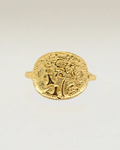 Ancient Tree of Life Coin Ring