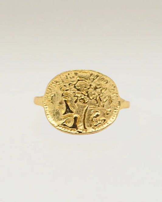 Ancient Tree of Life Coin Ring