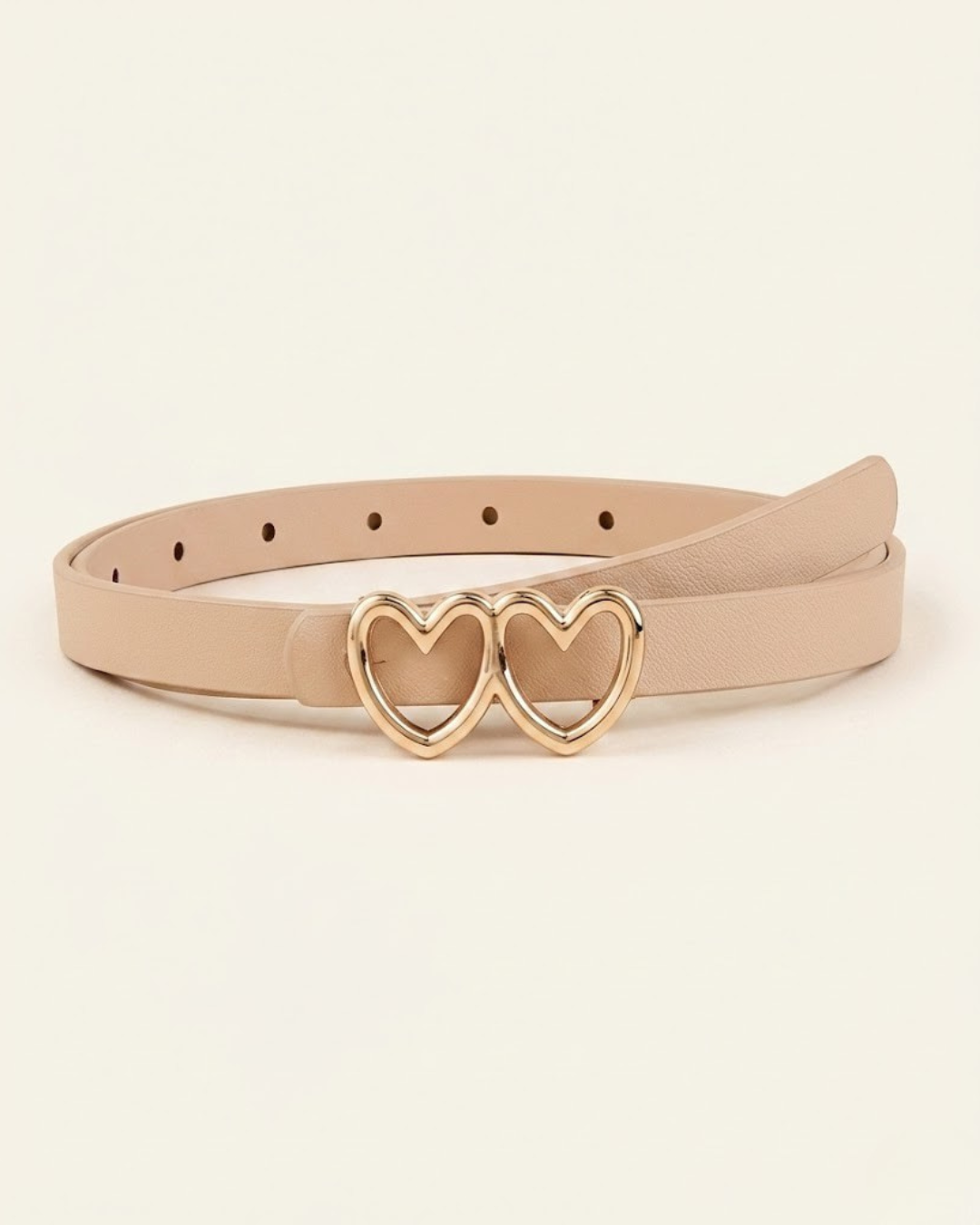 Double Heart Buckle Belt