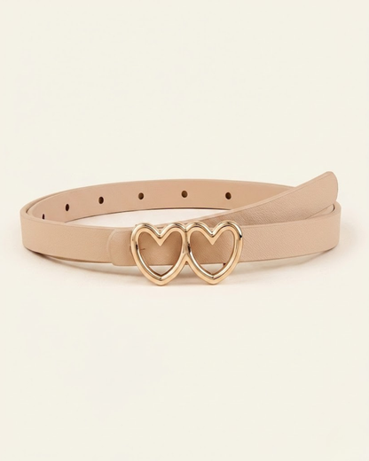 Double Heart Buckle Belt