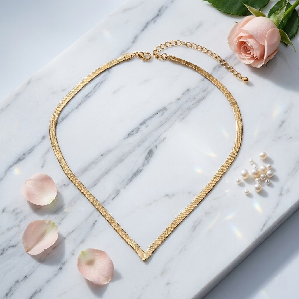 Heart flat necklace