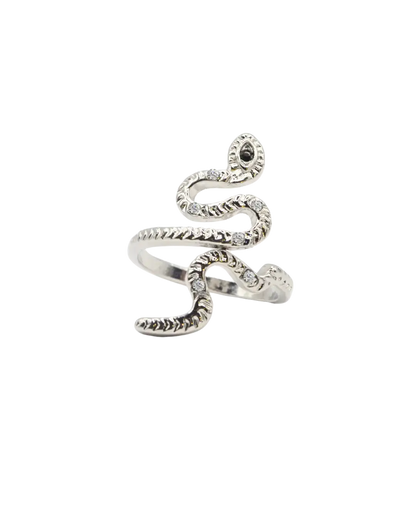 Stylish Snake Ring with Zircon