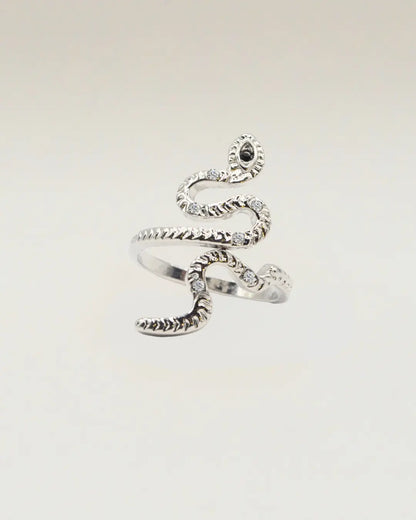 Stylish Snake Ring with Zircon