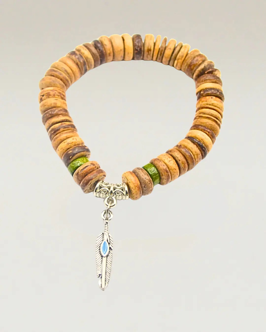 Wooden Feather Bracelet