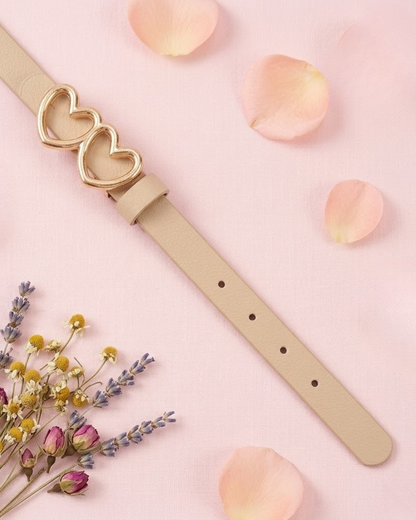 Double Heart Buckle Belt