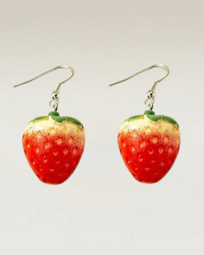 Cute Strawberry Dangle Earrings
