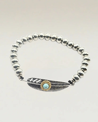 Turquoise Feather Bracelet