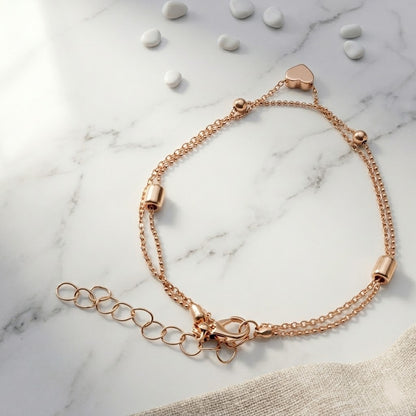 Layered Heart Bracelet
