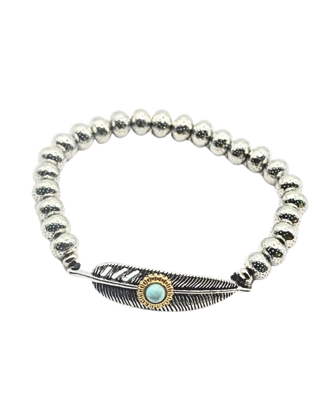 Turquoise Feather Bracelet