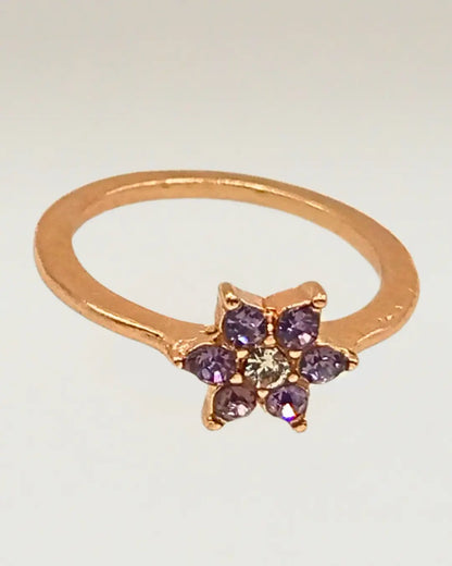Gemstone Flower Ring