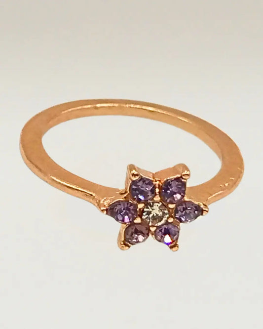 Gemstone Flower Ring