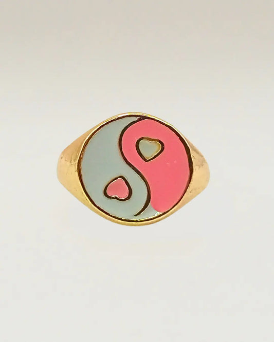 Two Hearts Balance Ring