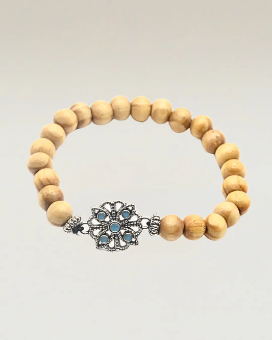 Wooden Flower Bracelet