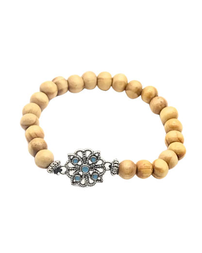 Wooden Flower Bracelet