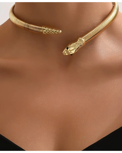 Snake-shaped Punk Style Necklace