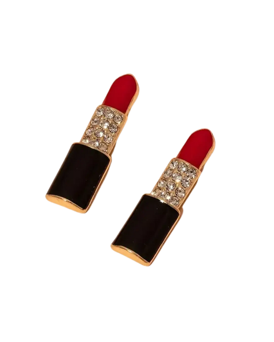 Pair of Lip-Shaped Earrings