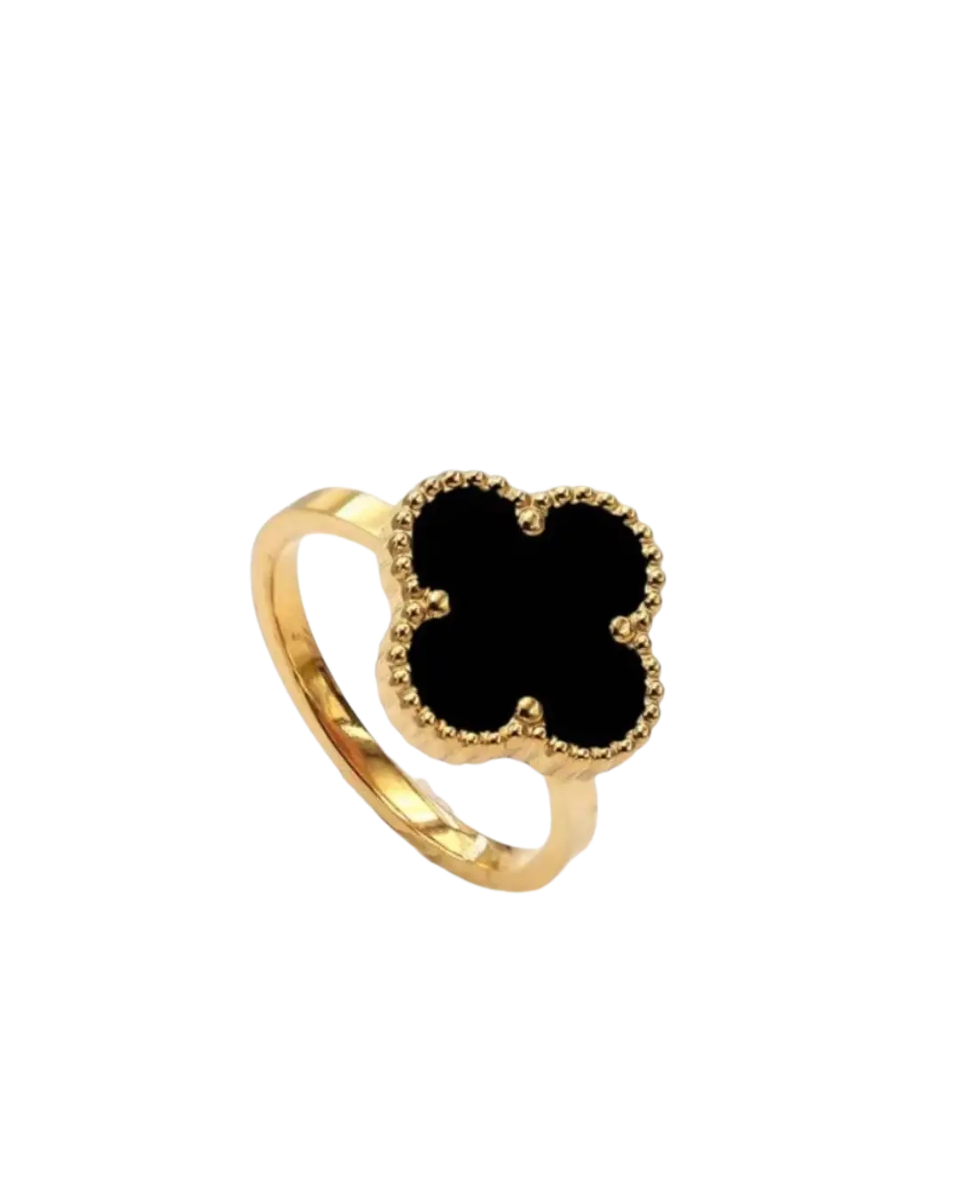 Stainless steel Black Clover Ring