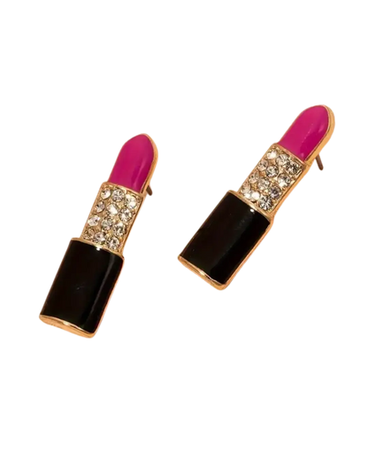 Pair of Lip-Shaped Earrings