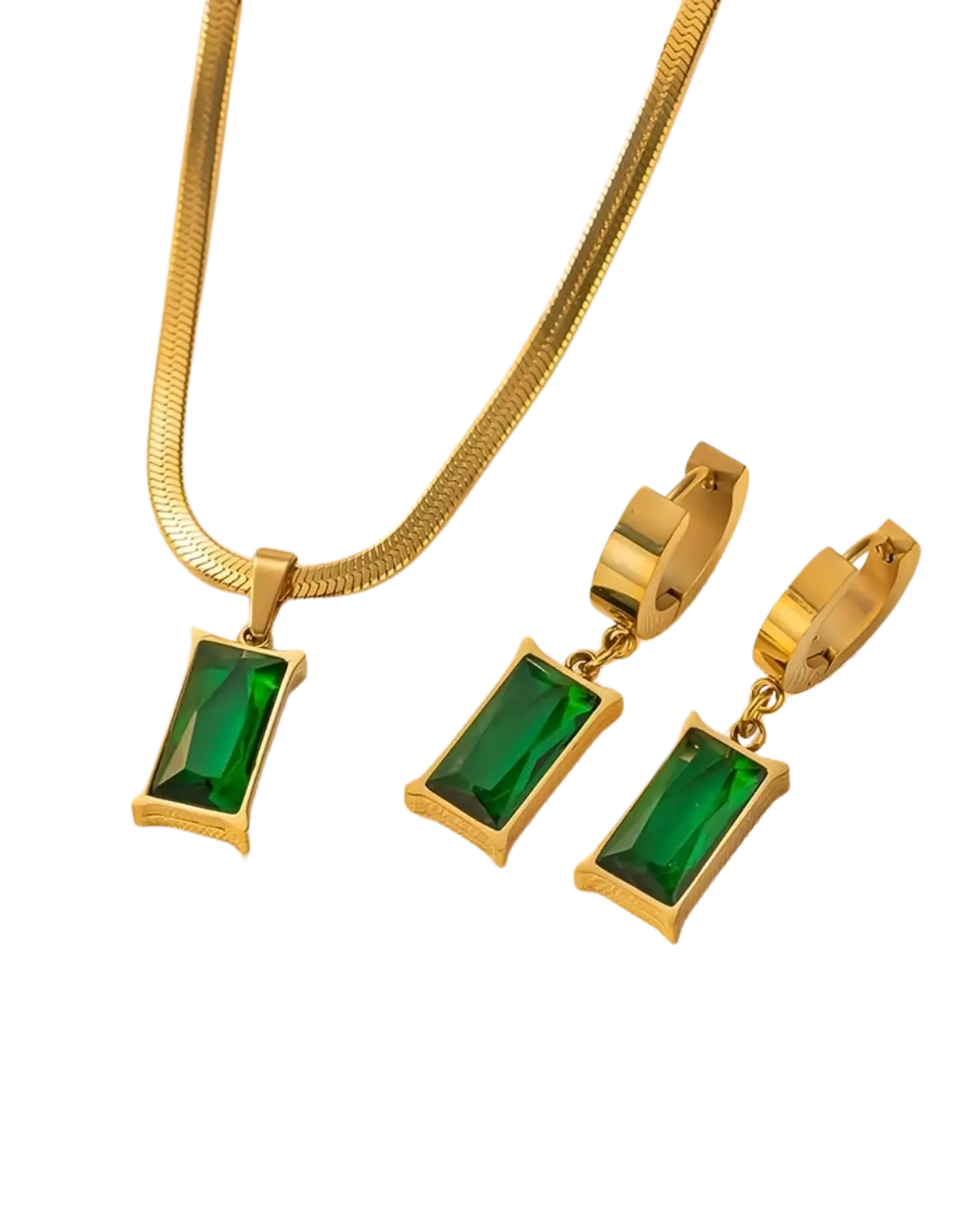 Zirconia Necklace & Earrings Set