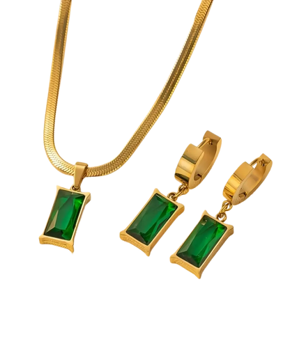 Zirconia Necklace & Earrings Set