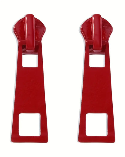 Zipper Pull Tab Earrings