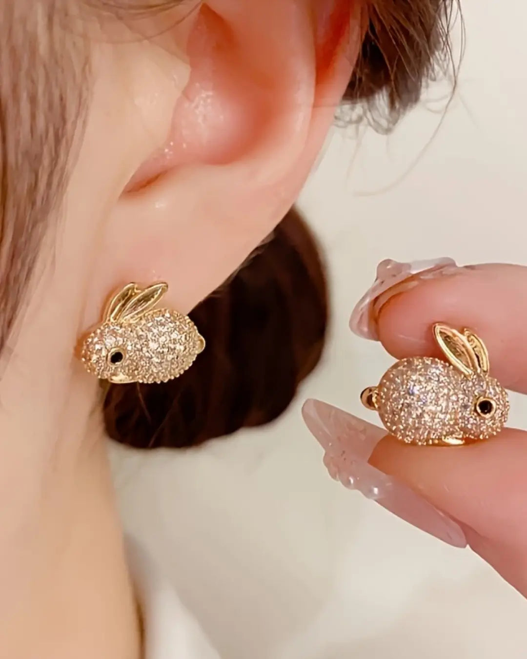 Rabbit Zirconia Earrings