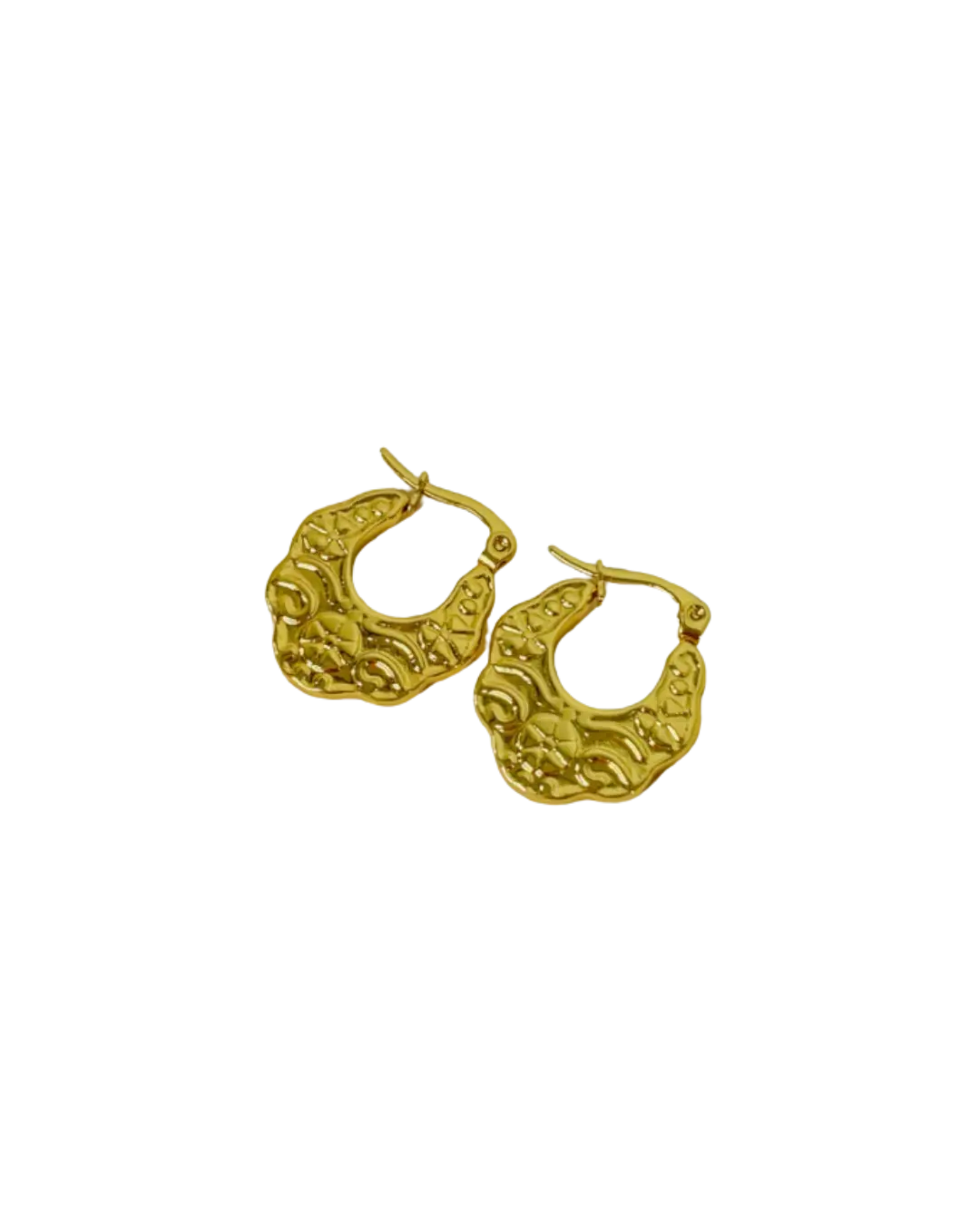 Embossed Hoop Earrings