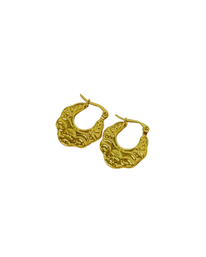 Embossed Hoop Earrings