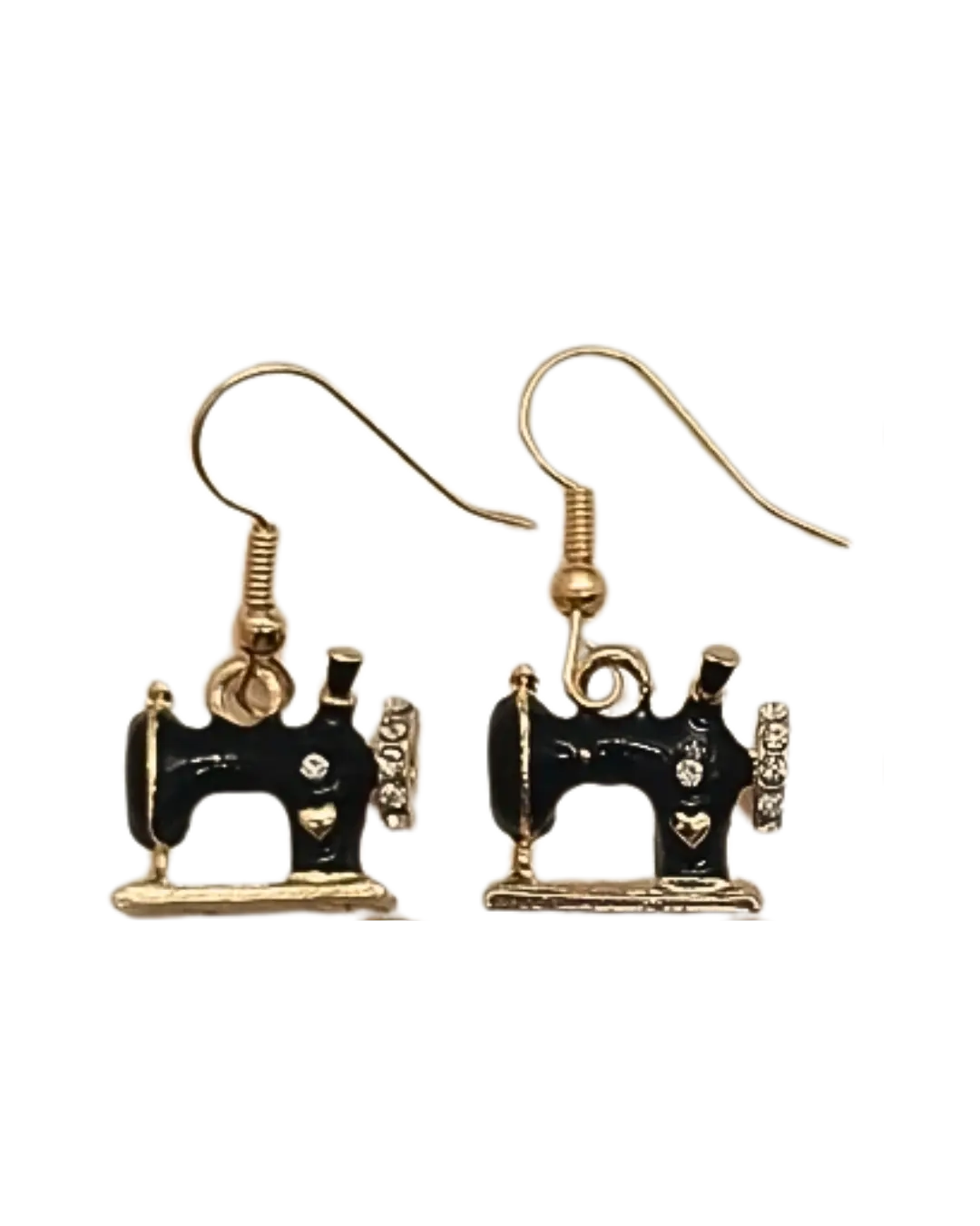 Sewing machine earrings