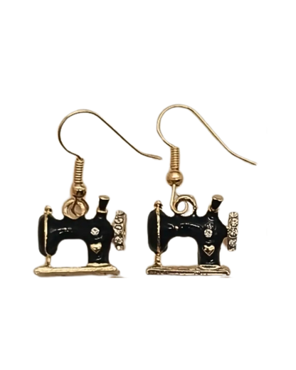 Sewing machine earrings