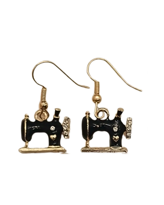 Sewing machine earrings