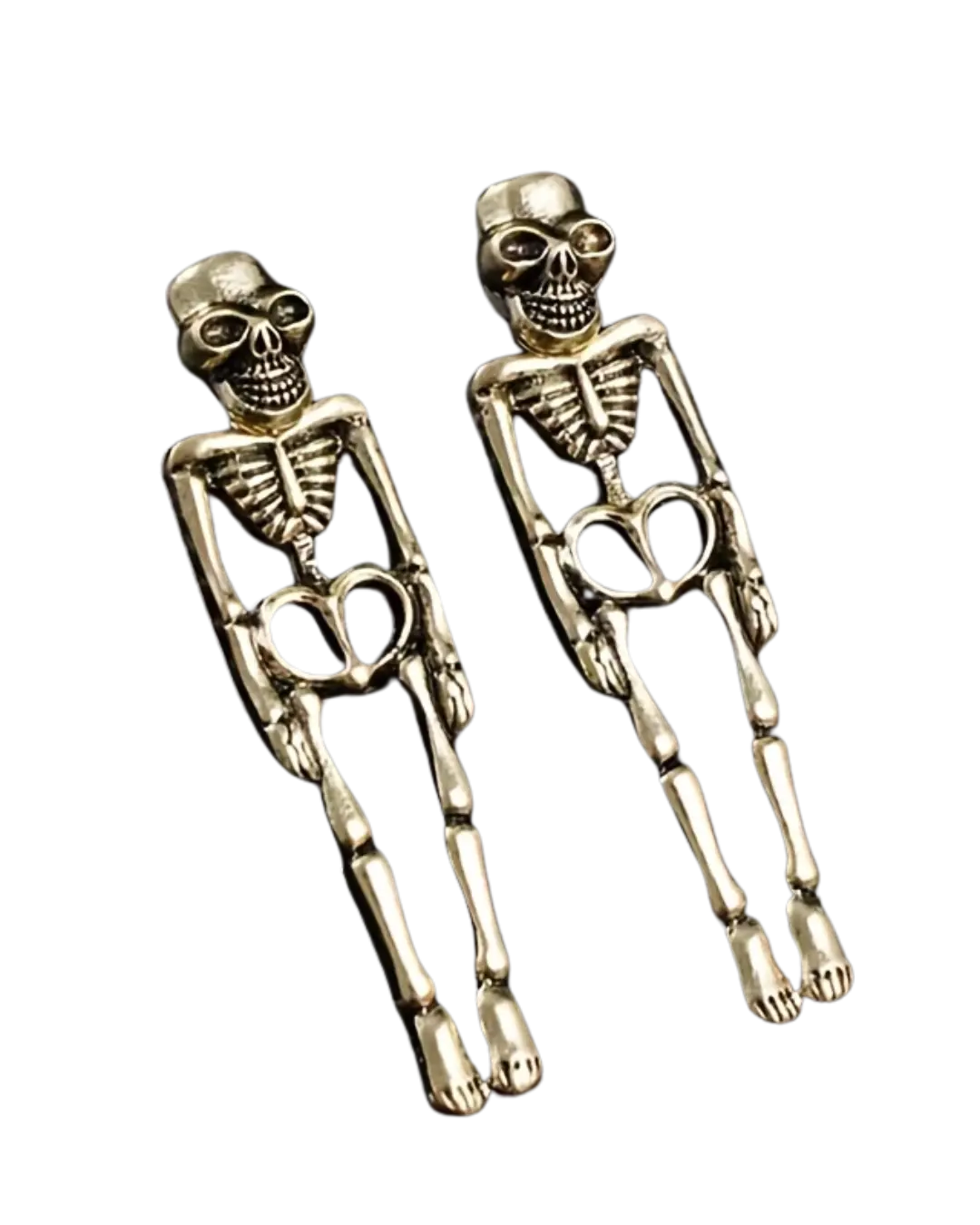 Human skeleton detachable earring